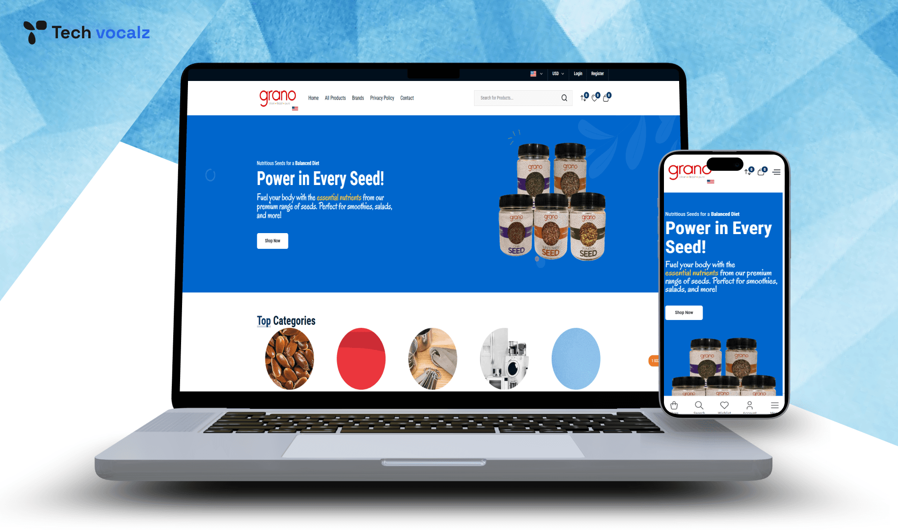 Grano Foods USA - Health Foods Online Store screenshot 1